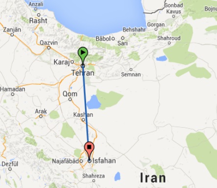 فاصله هوایی تهران با شهرهای ایران چقدر است؟